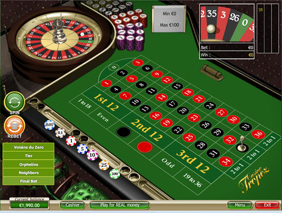 Casino Tropez roulette table